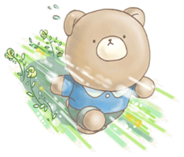 Cute bear and rabbit 2 by Torataro sticker #6532322