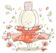 Cute bear and rabbit 2 by Torataro sticker #6532337