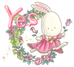 Cute bear and rabbit 2 by Torataro sticker #6532343