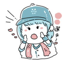 Girl also likes baseball sticker #6532780