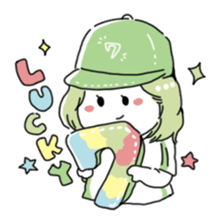 Girl also likes baseball sticker #6532802