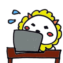 white lion Boo sticker #6533194