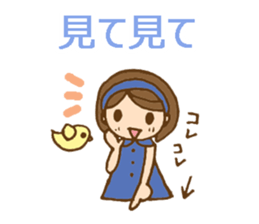 Headbanded girl's daily stickers sticker #6533330