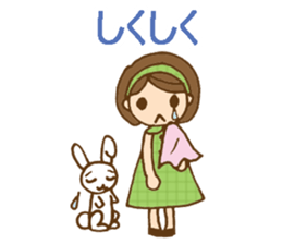 Headbanded girl's daily stickers sticker #6533341