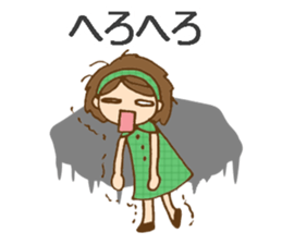 Headbanded girl's daily stickers sticker #6533342