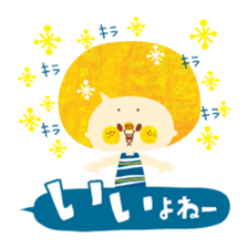 Boy and Blue bear5 sticker #6534509