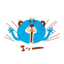 Boy and Blue bear5 sticker #6534526