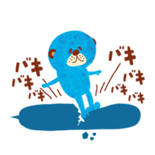 Boy and Blue bear5 sticker #6534538