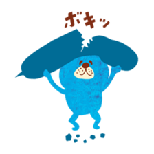 Boy and Blue bear5 sticker #6534539