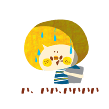 Boy and Blue bear5 sticker #6534543