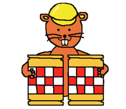 Building industry beaver sticker #6534708