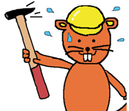 Building industry beaver sticker #6534709