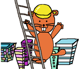 Building industry beaver sticker #6534712