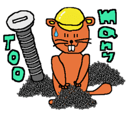 Building industry beaver sticker #6534715