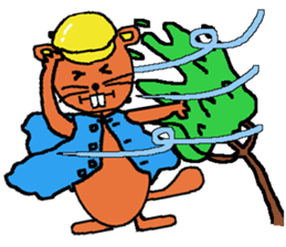 Building industry beaver sticker #6534718