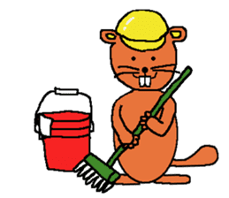 Building industry beaver sticker #6534723
