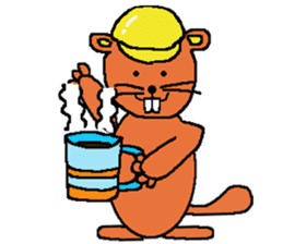 Building industry beaver sticker #6534724