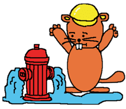 Building industry beaver sticker #6534729