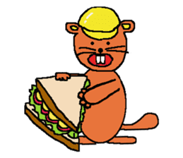Building industry beaver sticker #6534741
