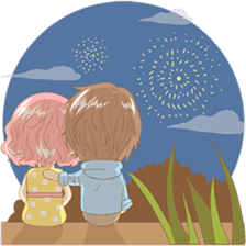 Love couple pack : sweet romance 2 sticker #6535246