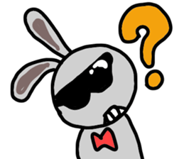 rabbit is wearing sunglasses sticker #6536147