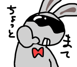 rabbit is wearing sunglasses sticker #6536150