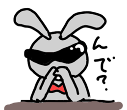 rabbit is wearing sunglasses sticker #6536154