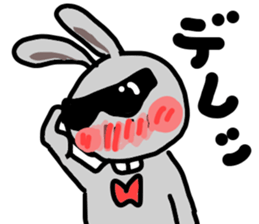 rabbit is wearing sunglasses sticker #6536157