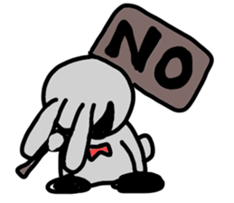 rabbit is wearing sunglasses sticker #6536166