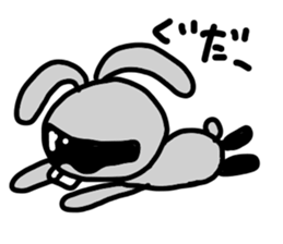 rabbit is wearing sunglasses sticker #6536170