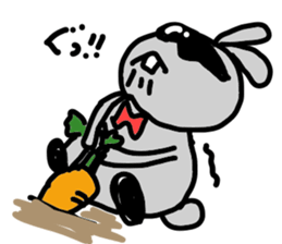 rabbit is wearing sunglasses sticker #6536172