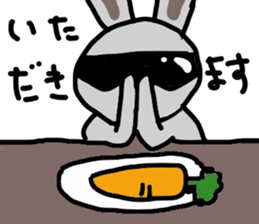 rabbit is wearing sunglasses sticker #6536175