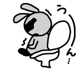 rabbit is wearing sunglasses sticker #6536176