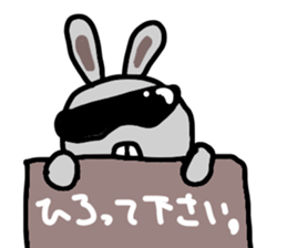 rabbit is wearing sunglasses sticker #6536179