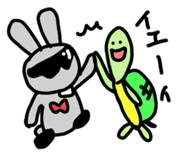 rabbit is wearing sunglasses sticker #6536181