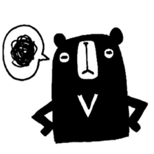 Black and White Bear 4 sticker #6537066