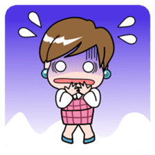 It is a female staff in the honorific. sticker #6537249