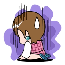 It is a female staff in the honorific. sticker #6537250