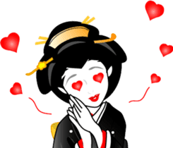 Japanese dancing girl Geisha sticker #6538233