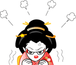 Japanese dancing girl  Geisha sticker #6538255