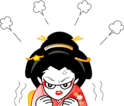 Japanese dancing girl Geisha sticker #6538255