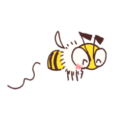 Honey bee & Bee fly sticker #6538824