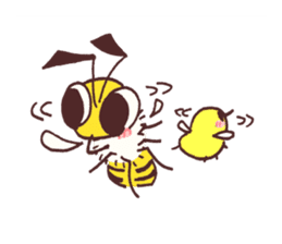Honey bee & Bee fly sticker #6538828
