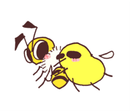 Honey bee & Bee fly sticker #6538829