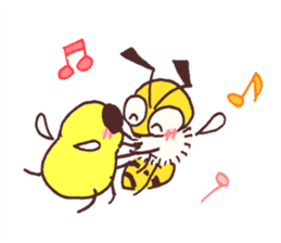 Honey bee & Bee fly sticker #6538831