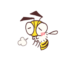 Honey bee & Bee fly sticker #6538833