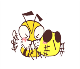 Honey bee & Bee fly sticker #6538834
