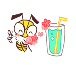 Honey bee & Bee fly sticker #6538837