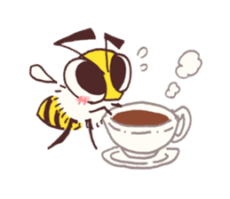Honey bee & Bee fly sticker #6538838