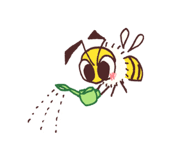 Honey bee & Bee fly sticker #6538841